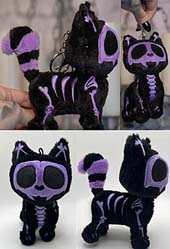 Vampire Freaks plush Ultra violet SkeleKitty keychain