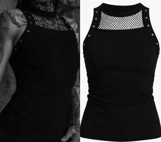 Vampire Freaks Lunar Eclipse eyelet tank top