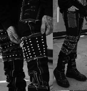 Vampire Freaks black Deconstruction unisex pant