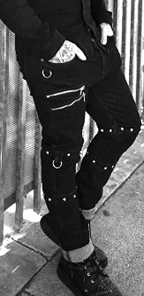 Vampire Freaks War Rig black twill studded pants