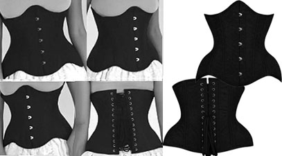 Luxe Noir Addison curvy waist trainer brocade underbust corset