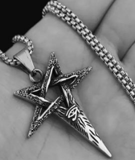Mio Queena Viking devil eye pentagram necklace