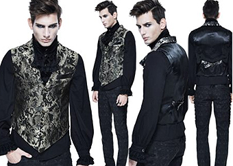 Ipso Facto Men's Gothic Punk Short Sleeve & Sleeveless Shirts & Vests